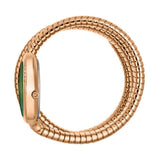 Just Cavalli Glam Evo 5 Green Dial Rose Gold Steel Strap Watch for Women - JC1L228M0055