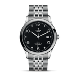 Tudor 1926 Automatic Diamonds Black Dial Silver Steel Strap Watch for Men - M91650-0004