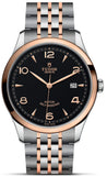 Tudor 1926 Automatic Black Dial Two Tone Steel Strap Watch for Men - M91651-0003