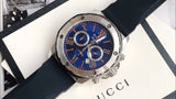 Bulova Marine Star Blue Dial Black Silicone Strap Watch for Men - 98B258