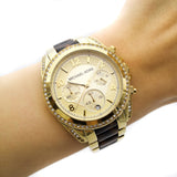 Michael Kors Blair Gold Dial Two Tone Steel Strap Watch for Women - MK6094
