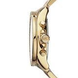 Michael Kors Wren Chronograph Diamonds Gold Dial Two Tone Steel Strap Watch for Women - MK6157