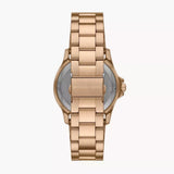 Michael Kors Everest Three Hand Quartz Black Dial Gold Steel Strap Watch For Men - MK9140
