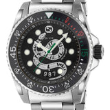 Gucci Dive Snake Black Dial Silver Steel Strap Watch For Men - YA136218