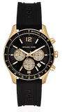 Michael Kors Berkley Chronograph Black Dial Black Rubber Strap  Watch for Men - MKO1038