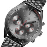 Hugo Boss Talent Chronograph Gunmetal Grey Dial Grey Mesh Bracelet Watch for Men - 1513637