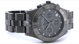 Marc Jacobs Blade Chronograph Black Dial Black Steel Strap Watch for Women - MBM3103