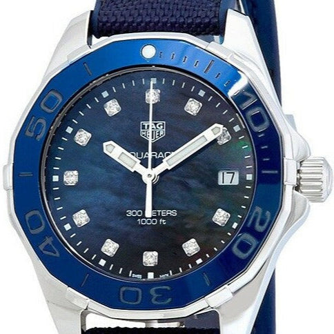 Tag Heuer Aquaracer Blue Mother of Pearl Dial  Watch for Women - WAY131L.FT6091