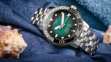 Tissot Seastar 1000 Powermatic 80 Green Dial Silver Steel Strap Watch For Men - T120.407.11.091.01