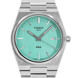 Tissot PRX Quartz Light Green Dial Silver Steel Strap Watch for Men - T137.410.11.091.01