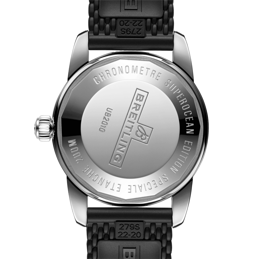 Breitling Superocean Heritage II B20 42mm Black Dial Black Mesh Bracelet Mens Watch - UB2010121B1S1