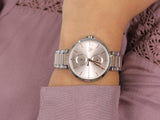 Tommy Hilfiger Angela Chronograph Pink Dial Two Tone Steel Strap Watch for Women - 1782127